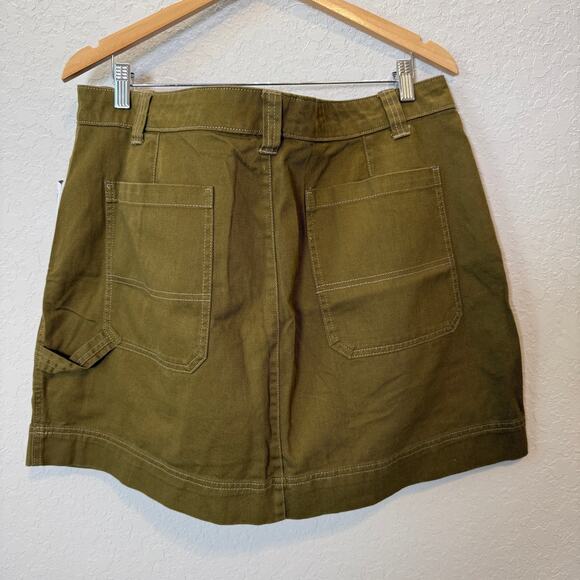 Old Navy Women's Olive Green Cotton Cargo Mini Skirt Size 18 NEW - Picture 6 of 7